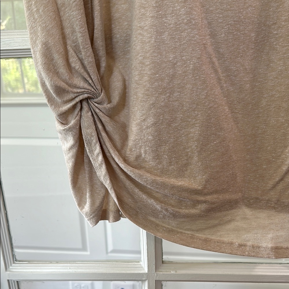 Z Supply Women's Beige V-Neck T-Shirt Dress - Picture 4 of 5